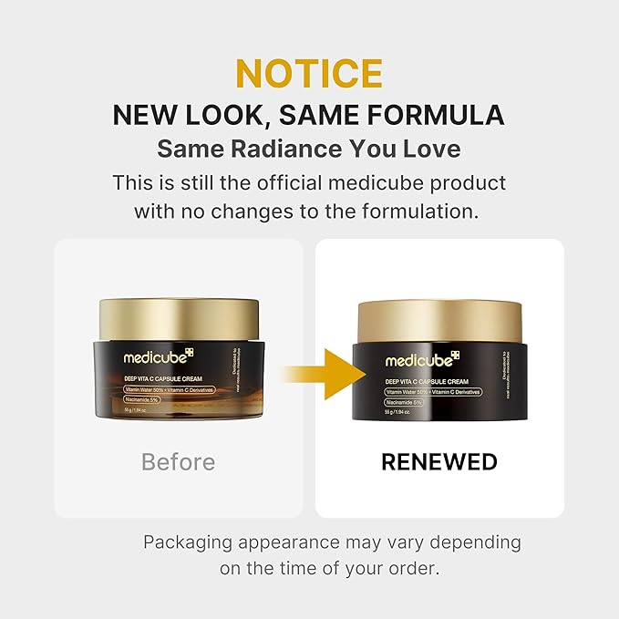 medicube Glass Skin Duo for Uneven Skin: Deep Vita C Toner Pads and Deep Vitamin C Golden Capsule Face Moisturizer