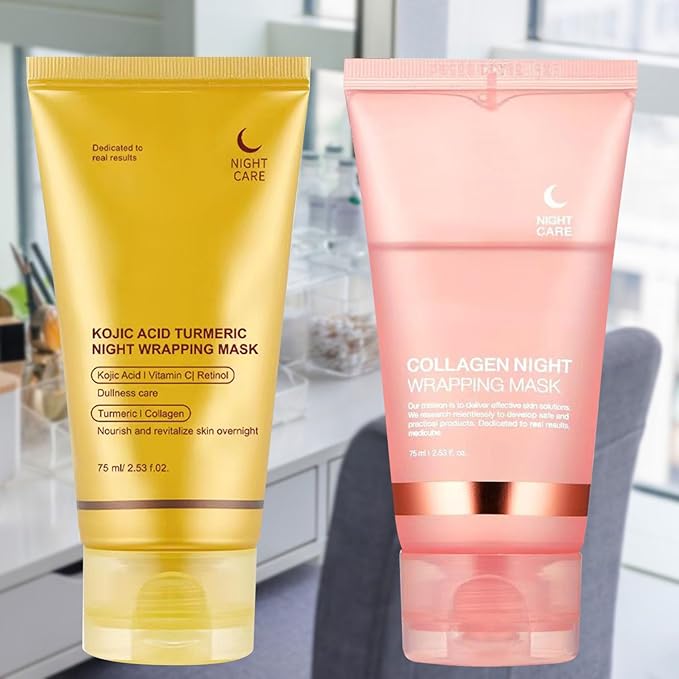 Collagen Face Mask Hydrating Mask Collagen Night Wrapping Peel Off Facial Mask Pack ,Brightening Firmer Appearance Elasticity And Hydration Care, Reduces Sagging And Dullness, Korean Skin Care