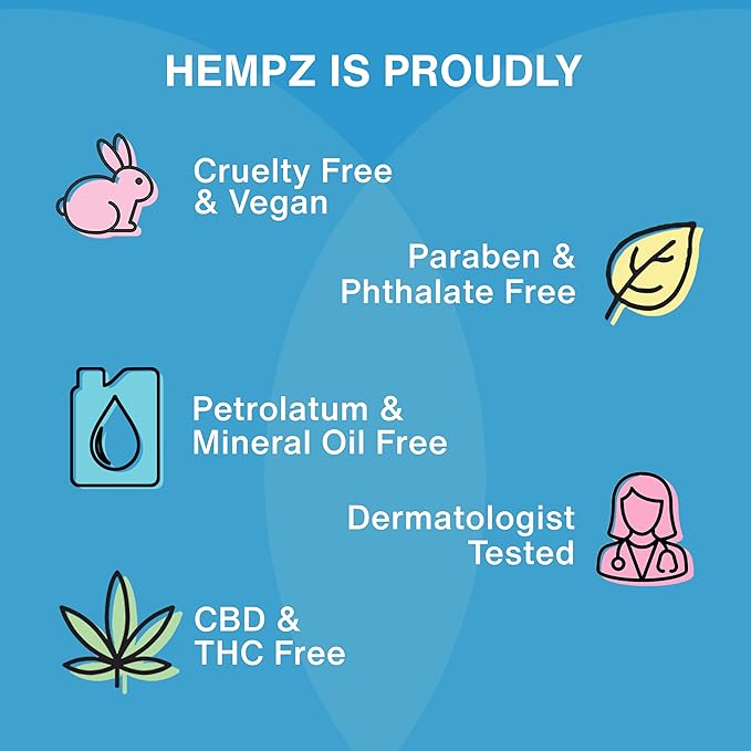HEMPZ Body Lotion Triple Moisture - Whipped Crème Daily Moisturizing Cream, Shea Butter Hand and Body Moisturizer - Hemp Lotion - Skin Care Products, Hemp Seed Oil - 2.25 oz.