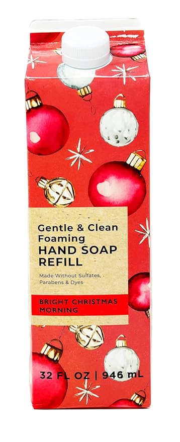 Bright Christmas Morning Gentle Foaming Hand Soap Refill - XL Size - 32 oz Compatible with Bath and Body Gentle Foaming Hand Soap Bottles