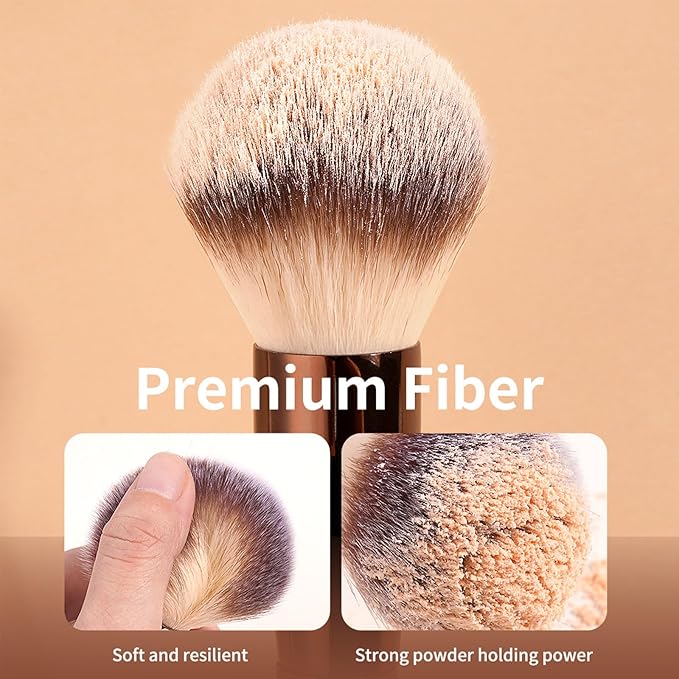 10 Pcs MAANGE Travel Makeup Brush Set with Magnetic case, Premium Synthetic Short Handle Brushes for Foundation, Powder, Concealer, Eye Shadows, Makeup Brush Tools Set(CoffeeBrown)