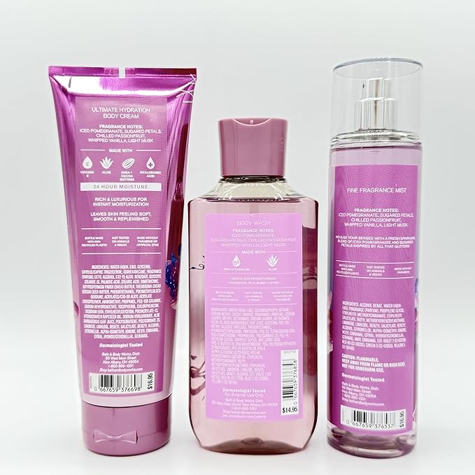 Be Enchanted Bath & Body 3-Piece Bundle | Ultimate Hydration Body Cream, Body Wash and Fine Fragrance Mist