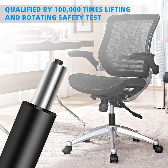 Adjustable Gas Lift Cylinder for Office Chairs, Black, 1000LBS Capacity