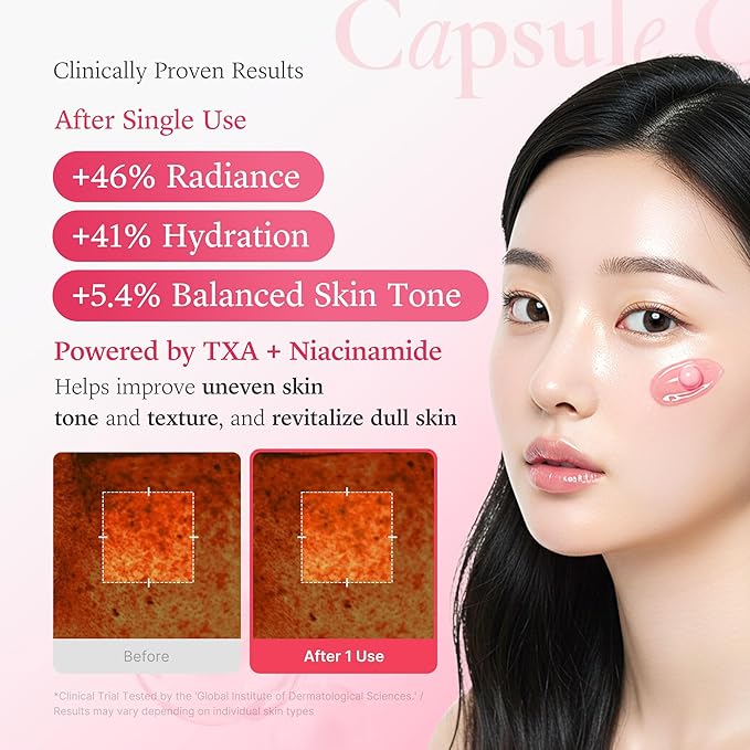 medicube TXA Glow & Care Duo: TXA+Niacinamide 15% Glow Facial Serum and Tranexamic+Niacinamide Capsule Cream