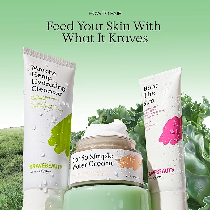 KraveBeauty Beet The Sun Lightweight Sunscreen SPF 40 PA+++, Broad Spectrum Facial Sunscreen with Beet Root Extract & Hyaluronic Acid, Non-Greasy Daily SPF Lotion for Face, Fragrance Free, 50 mL