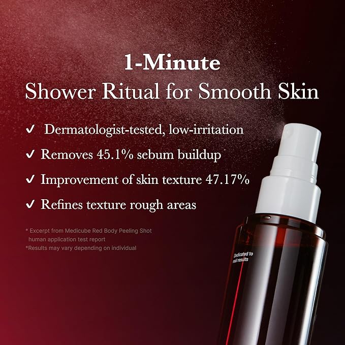medicube Ultimate Red Spray Duo to Smooth & Soothe: Power Soothing Spray and Red Body Peeling Shot