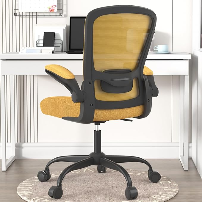 Mimoglad Office Chair, Ergonomic Desk Chair with Adjustable Lumbar Support, High Back Mesh Computer Chair with Flip-up Armrests- Task Chairs, Executive Chair for Home Office