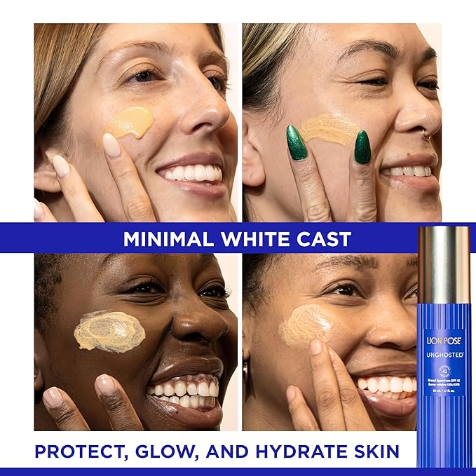 UNGHOSTED Sheer Tinted Mineral SPF 42 with Moisture-Boosting Squalane, Sunscreen for Face and Body, Mineral Sunscreen Lotion, UVA/UVB protection, 1.7 fl oz