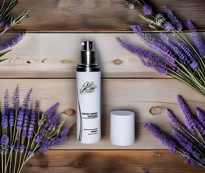 Ria Tinted Sheer Defense | Lightweight Oil-Free Tinted Moisturizer with SPF 46, Broad Spectrum Zinc Oxide Face Sunscreen & Skin Tint for Hydrating Daily Sun Protection, Made in USA