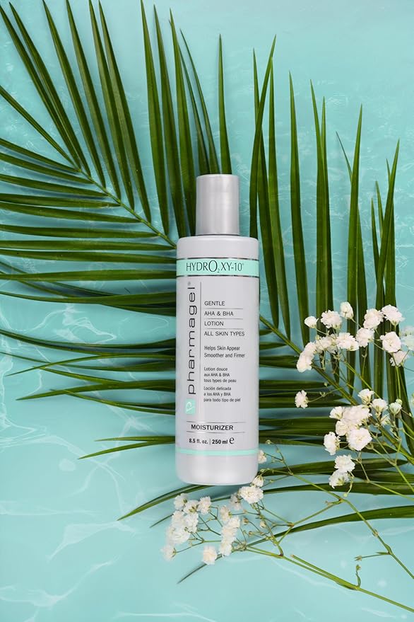 Pharmagel Hydro2 Xy 10 Lifting and Firming Concentrate Moisturizer | AHA and BHA Facial and Body Lotion | Rapid Absorption with Stabilized Oxygen - 8.5 fl. oz.