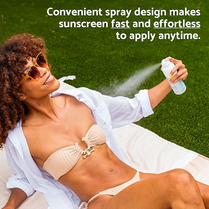 SUNPLUS SPF 50 Sunscreen Spray for Face & Body – Broad Spectrum Sun Protection, Lightweight Continuous Mist, Water & Sweat Resistant, Non-Greasy Hydrating Sunblock Spray, Nourishing Solar Mist, 6 oz