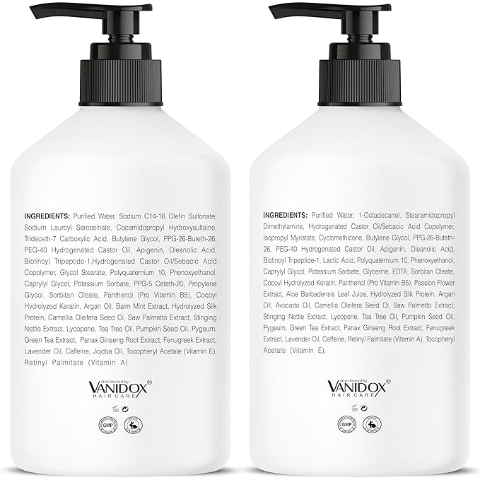 ReFortix Korean Shampoo and Conditioner Set, Enriched with Ginseng, Green Tea, and Camellia Oil, Supports Growth Stage and Helps Reduce Hair Loss for Stronger Hair (16 fl oz each)