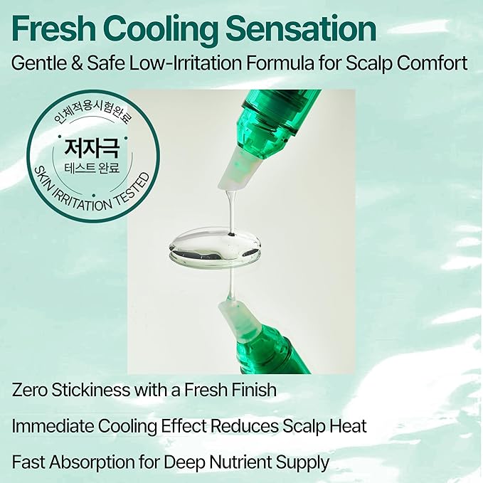 BAO_H.LAB Hair Loss Care Ampoule for Hair Thinning & Shedding, Healthier Scalp & Thicker Fuller Looking Hair in One Month Hair Care Solution, Non-oily Non-greasy 2 Ampoules in One Pack Korean Haircare