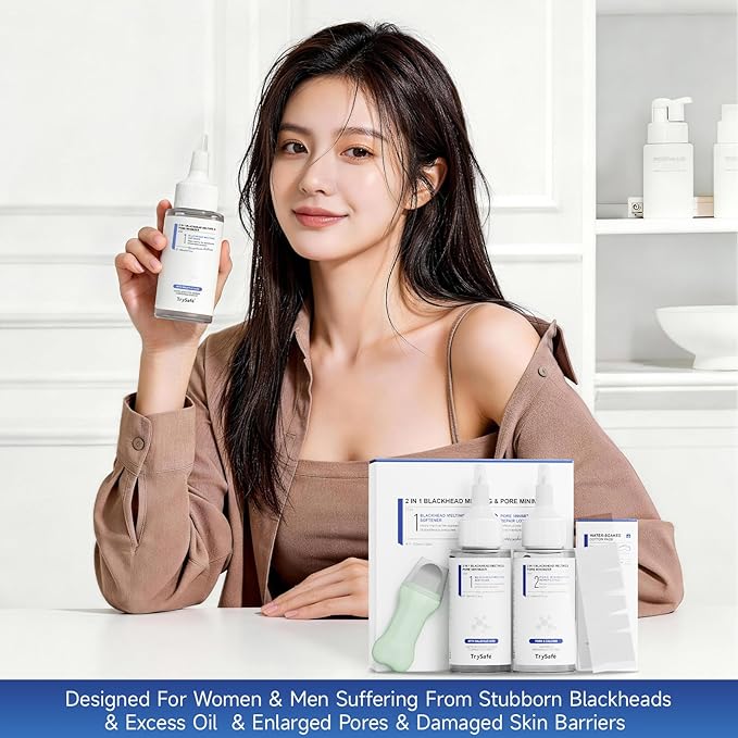 2 in 1 PDRN & Calcium BlackHead Melting & Pore Minimizer, 10.15 fl oz | 60 Skin Wrap Cotton Pads, Melts Sebum,Tightening Pores, Oil Control + Moisturizing | Hyaluronic, Salicylic acid, Korean Skincare