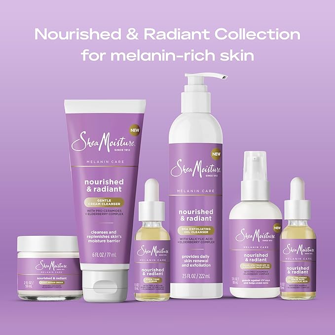 SheaMoisture Melanin Care Even Tone Serum Nourished & Radiant for Clearing & Smooth Complexion, with Triple-Action Even Tone +Elderberry Complex, 1 fl oz