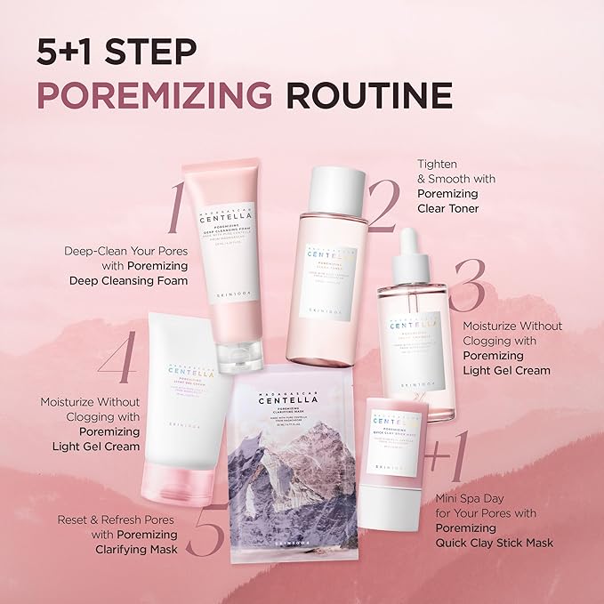 SKIN1004 Poremizing Clarifying Mask, Face Mask Skincare for Pore Elasticity, Pore Minimizer for face, Gentle Exfoliating Sheet Mask for Sebum & Impurities, Korean Skin Care, 0.77 fl oz / 23ml * 5ea
