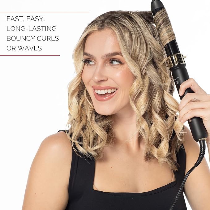 CHI Twist-N-Wave Automatic 1” Ceramic Rotating Curler, for Shiny, Frizz-Free & Healthy Hair, Auto-Shut Off, Dual Voltage, 6.5 Foot Swivel Cord