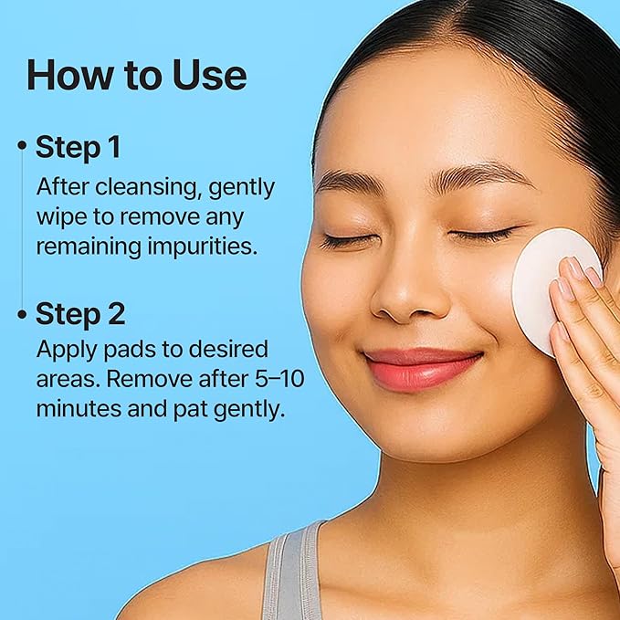 One Shot Pore Clear Pad with LHA, Tea Tree Leaf Water, Pine Extract - Portable Pore Care Toner Pad for Exfoliation, 7-Sheet Pack