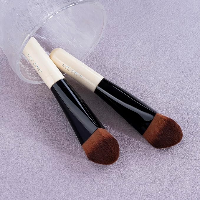 Kabuki Triangle Foundation Brush, Angled Concealer Brush Under Eye, Kabuki Foundation Brush, Liquid Foundation Brushes for Liquid Makeup, Cream Contour Brush for Cream Makeup.(K8003E)