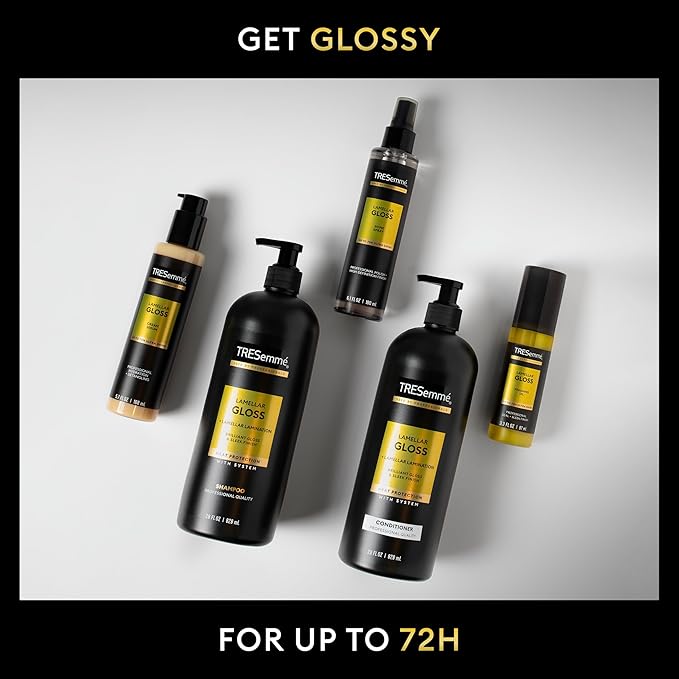 TRESemmé Hydrating & Detangling Cream Serum Lamellar Gloss Ultra Shine Up to 72H 5.7 Fl Oz,(Pack of 2)