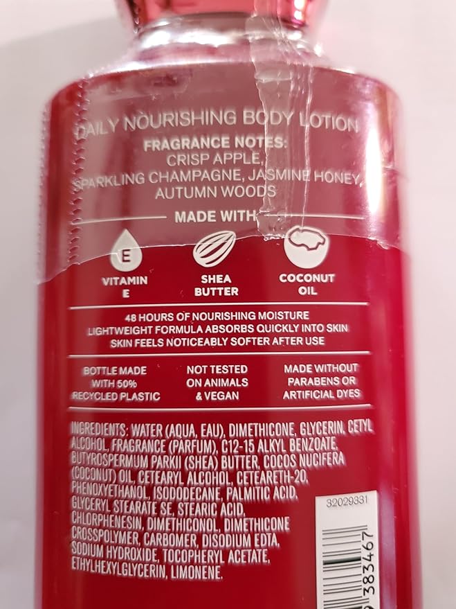Bath & Body Works Womens Champagne Apple & Honey Body Lotion and Body Gel Wash 2 Piece Set