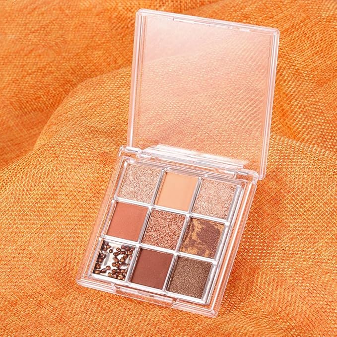 AMY'S DIARY Dark Brown EyeShadow Palette, Copper Eyeshadow glitter brown matte Shimmer Makeup,Hazel Eyes Eyeshadow Palette,smokey eye eyeshadow palette waterproof Long Lasting