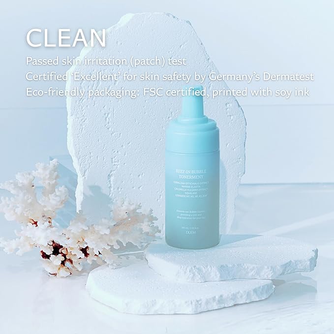 DUEM Reef-in Bubble Tonerment – Low pH (5.8) Ceramide Complex Foaming Toner, 72-Hour Hydration, Skin Elasticity Booster, Korean Skincare, 3.38 fl.oz./100ml