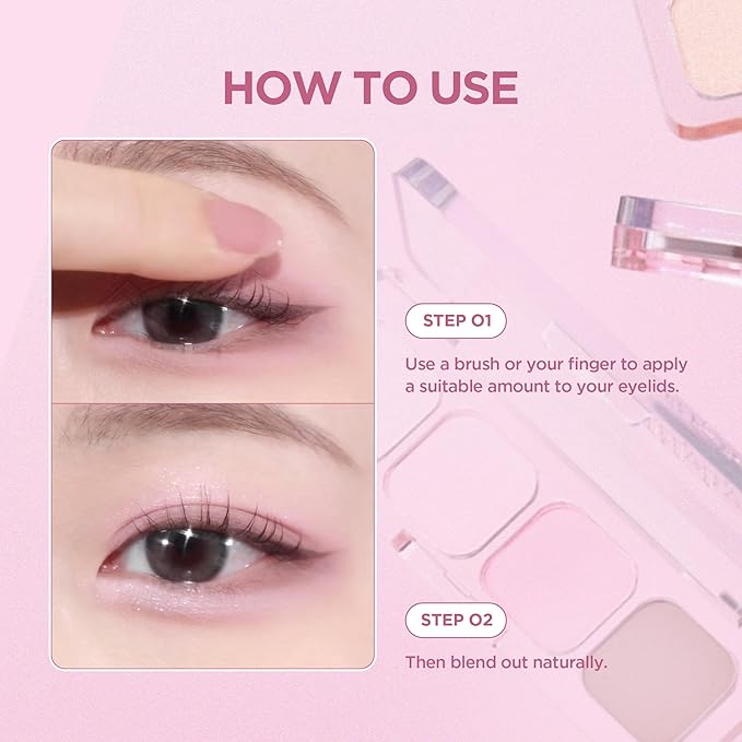 lilybyred Mood It Palette | 4-Shade Korean Eyeshadow Palette, Pre-Matched Personal Tone, Soft Blending, Buildable Coverage, Matte & Shimmer Finish, Daily Wear, Compact Size, 0.11 oz. (02 Like It)