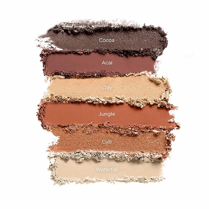 JOAH Eyeshadow Palette, Escapades Eye Makeup, 6 Shades, Richly Pigmented, Long Lasting Powder Shadow In Matte & Shimmer Finishes, Korean Beauty Palettes, Black
