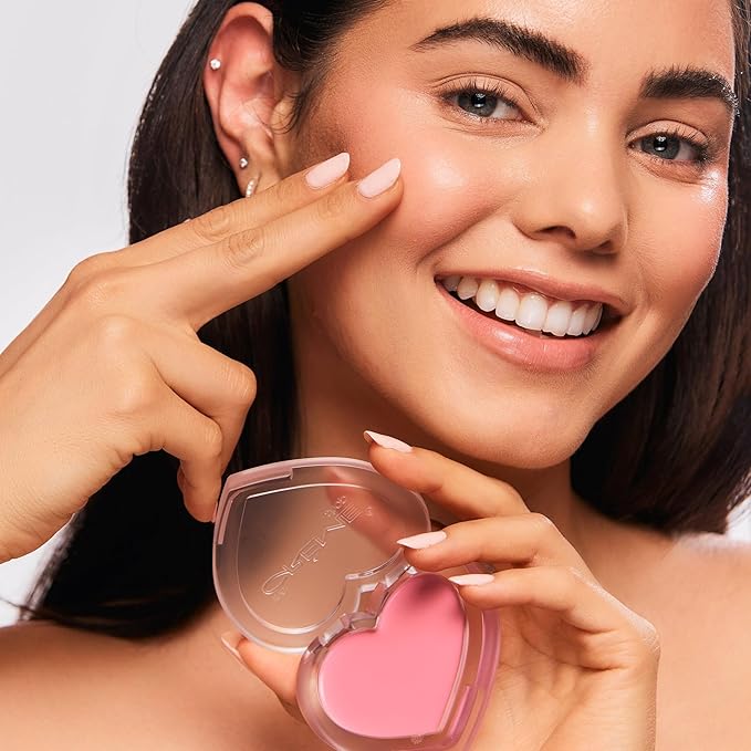 The Crème Shop Creme Blush Balm - Buildable, Long-lasting, Easily Blendable Cream Blush for Naturally Dewy Finish - Korean Beauty Cosmetic (Adore U)