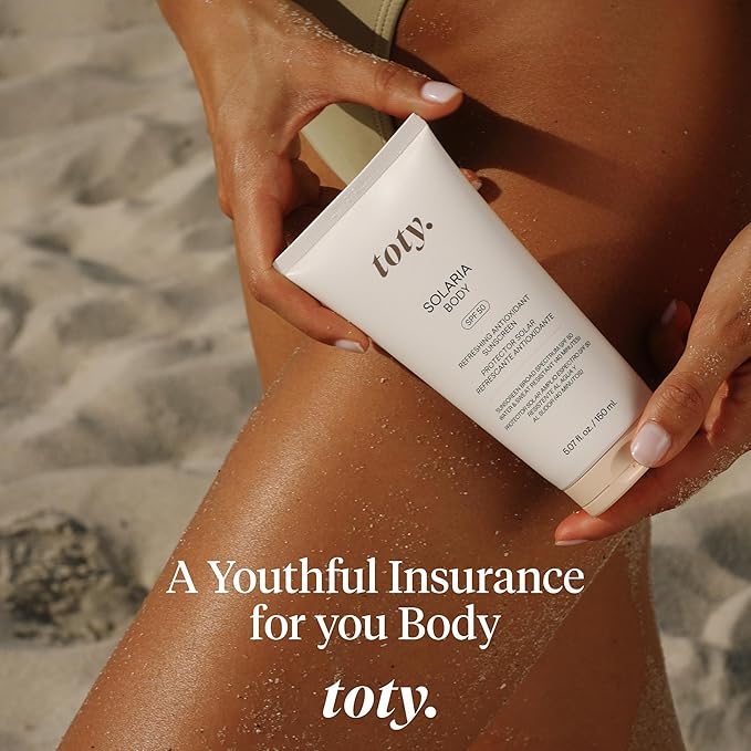 Toty by Sofia Vergara - Solaria Body SPF 50 Refreshing Antioxidant Sunscreen - UVA/UVB Protection - Weightless Body SPF for All Skin Types - Water & Sweat Resistant - 5.07 fl oz