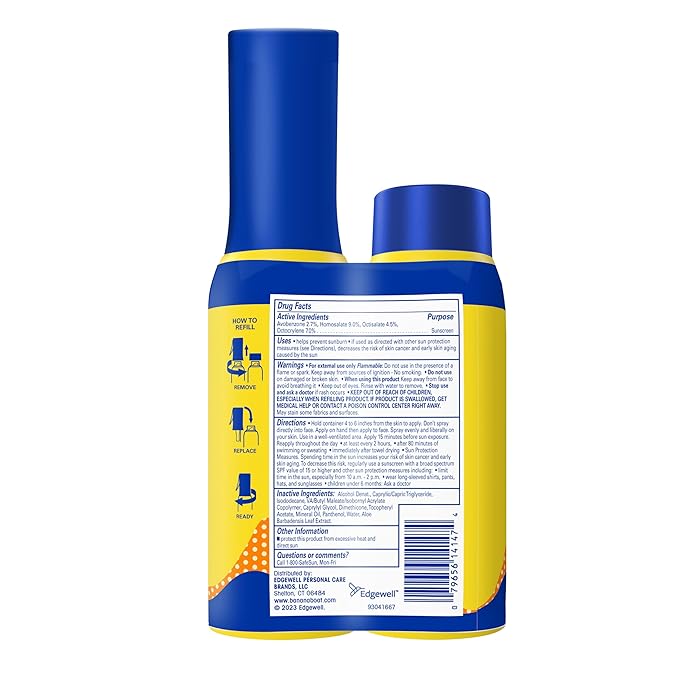 Banana Boat 360 Coverage Kids Sunscreen Mist SPF 50 Bundle | Non-Aerosol Kids Sunscreen Spray with Refill, Childrens Sunblock Spray SPF 50, 5.5Fl Oz ea Bundle Pack