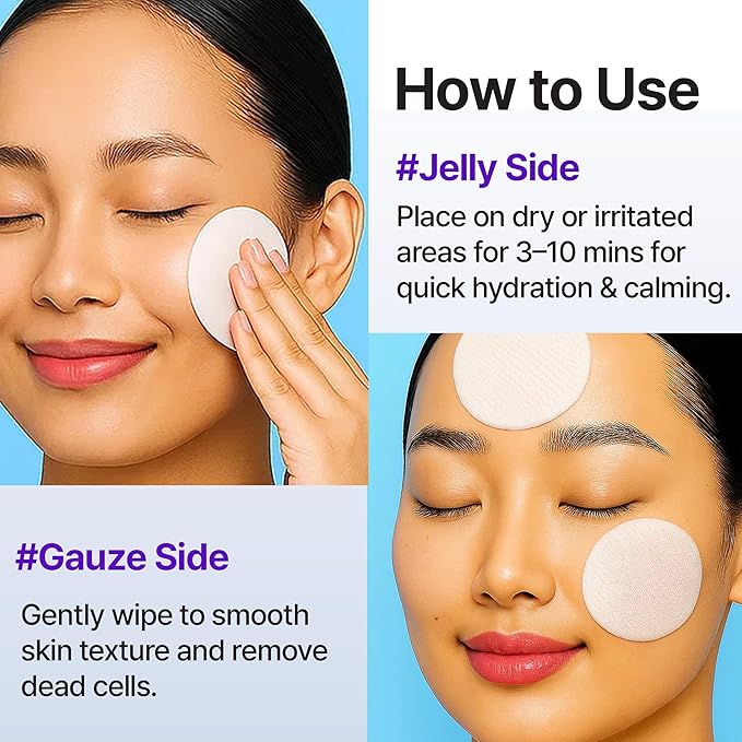One Shot Moist Soothing Pad - 8ml, Dual-Texture Toner Pad, Ceramide & Hyaluronic Acid, Patented Soothing Agents, Portable 7-Sheet Pack