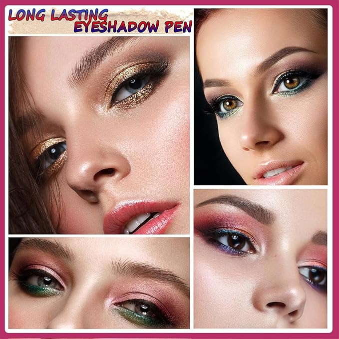 Eyeshadow Stick Makeup Cream Smooth Shimmer Eyeshadow Pencil, Hypoallergenic Waterproof Long Lasting Eye Shadow Highlighter Stick Midnight Black # 18