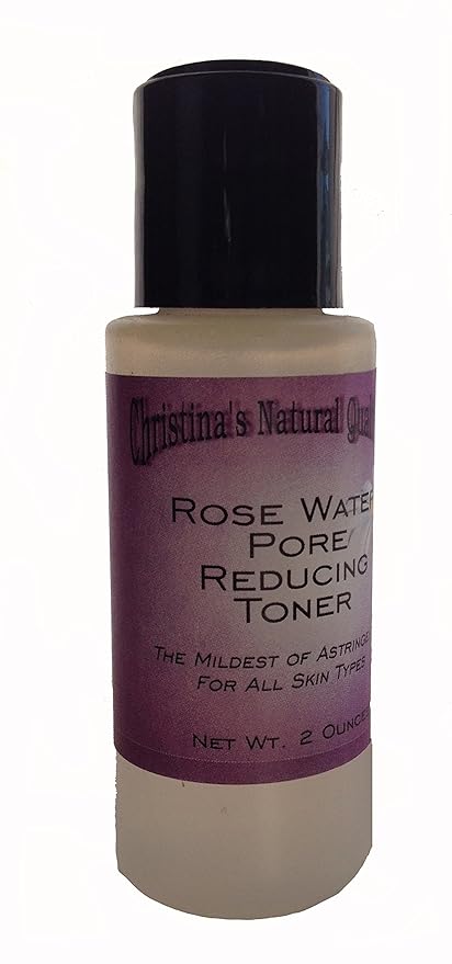 All Natural Herbal Rose Water Pore Reducing Facial Toner + Essential Oils Calming Soothing Hydrating Retinol