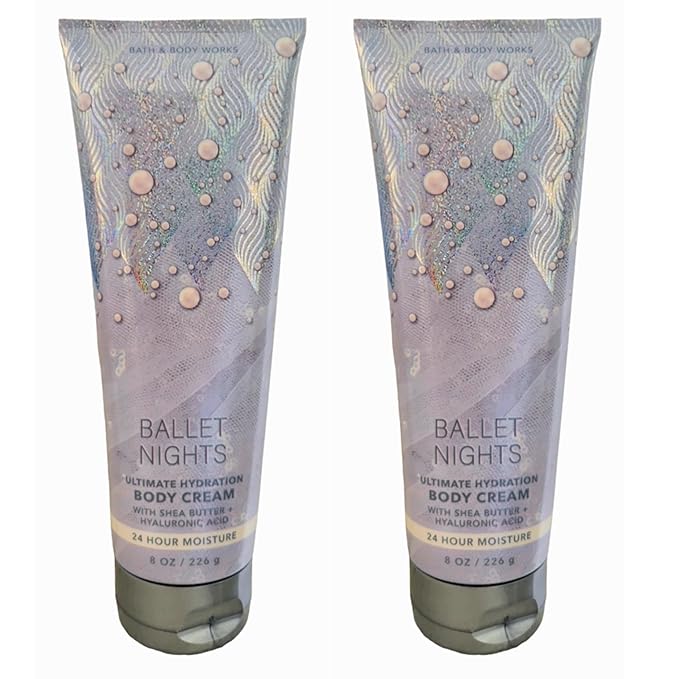 Bath & Body Works Ultra Shea Body Cream, 8oz Each, Pack of 2 (Ballet Nights)