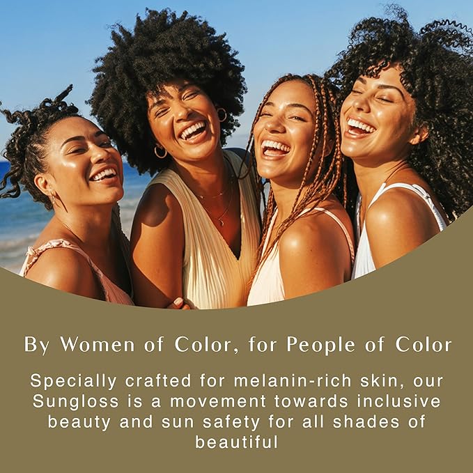 BLACK GIRL SUNSCREEN Make It Pop Sungloss for Women - SPF 50 Tinted Lip Gloss, Sunscreen Sungloss, Sun Protection for Skin, Hydrating & Moisturizing Care, Satin Finish - Red Wine, 0.13 fl oz