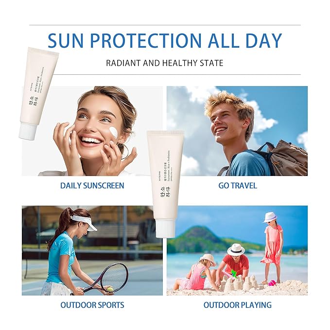 Relief Sun Organic Sunscreen SPF50, Relief Sun Rice Probiotics SPF50+, Korean Sunscreen PA++++ for All Skin Types and UV Defense, Nourishing Skin Protection, Moisturizing Skin Care 1.7 fl oz/50 ml