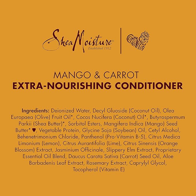 SheaMoisture Kids Conditioner for Kids Hair Mango and Carrot Sulfate Free Conditioner 7.7 oz