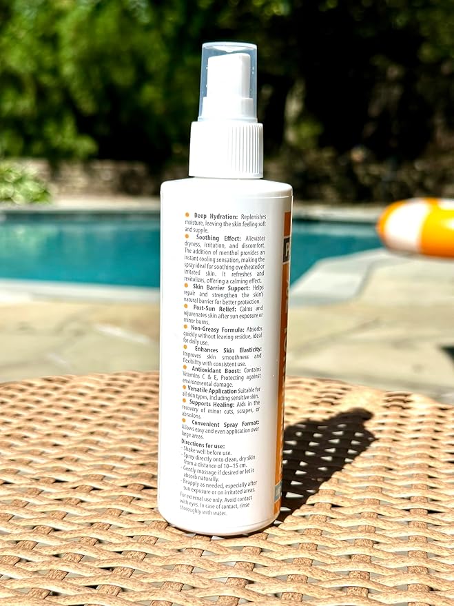 PantheDerm After-Sun Recovery Spray – Dermatologist-Developed, 7% Panthenol + Chamomile & Allantoin – Non-Greasy, Fast-Absorbing Hydration for Sunburned & Sensitive Skin, Post-Laser, Tattoo 6.76Fl.Oz