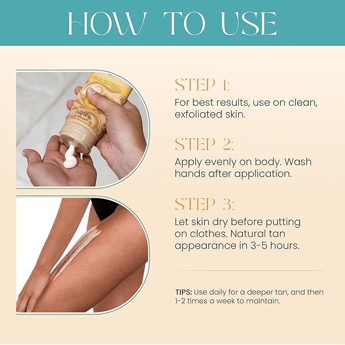 Body Drench Quick Tan Self Tanner Body Lotion – Sunless Tanning Lotion for Women, Natural-Looking Self Tan, Medium, 8 fl oz