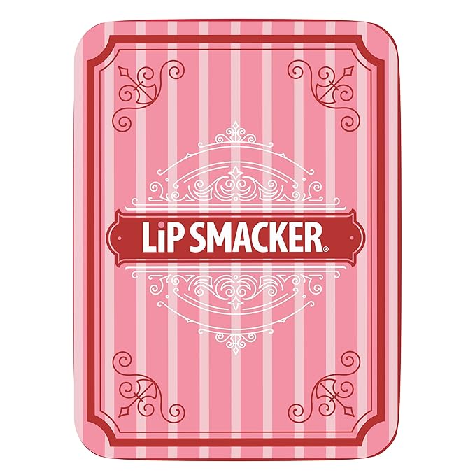 Lip Smacker Holiday Lip Balm Trio Tin – Gingerbread Cookie, Sprinkle Cookie & Oatmeal Cookie, Festive Flavored Lip Balms, Moisturizing Holiday Gift Set