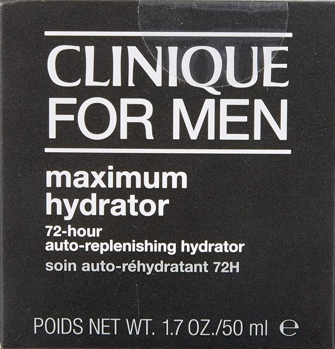 Clinique For Men Maximum Hydrator 72-Hour Auto-Replenishing Oil Free Hydrating Face Moisturizer With Hyaluronic Acid + Aloe Vera,1.7 Ounce,(Pack of 2)