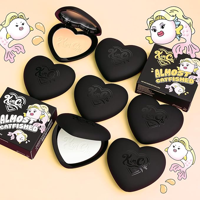 KimChiChic Beauty Almost Catfished Micro Pressed Powder - Brightening Under Eye Setting Powder, Reduces Dark Circles, No Flashback, Banana