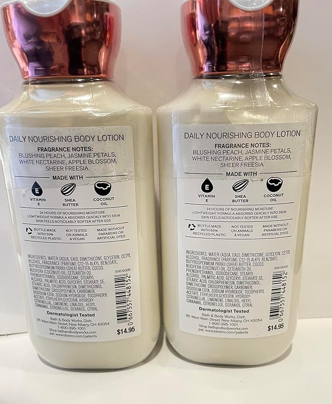 Bath & Body Works Pretty as a Peach Body Lotion 8 Ounces Each Pack of 2