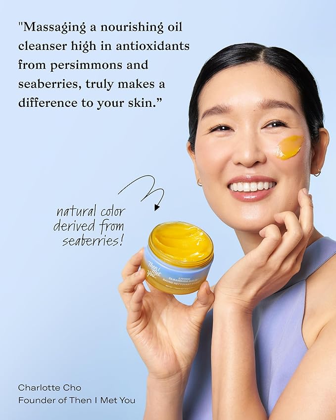 Then I Met You Living Cleansing Balm, Makeup Remover, Cleansing Oil, Face Cleanser, Melts Makeup & Sunscreen, Non-Stripping Zero Residue Oil Cleanser, First-Step Clean Vegan Korean Skincare