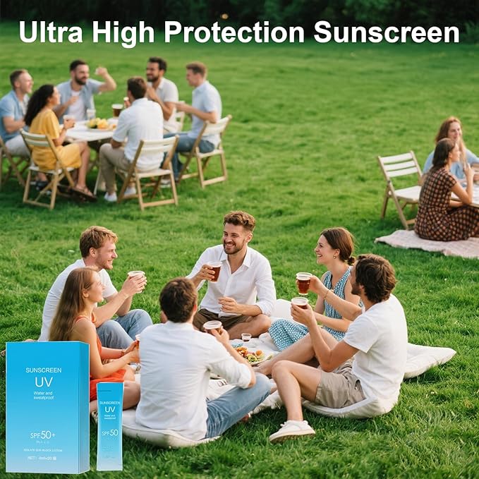 40PCS Mini Sunscreen with Hyaluronic Acid, SPF50+ PA+++ Travel Size Sunscreen Bulk (4ml Each), Lightweight & Non-Greasy & Hydrating, Waterproof Face & Body Sunscreen for Outdoor, Vacation, Daily Use