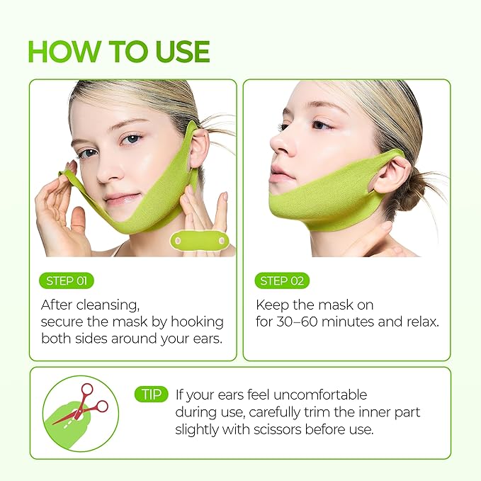 Dr.Melaxin CACTOX V-LIFTING MEWING BAND with Cactus Cooling Reduce Puffiness & Pore Tightening for Visible Pore Care Skin Repair