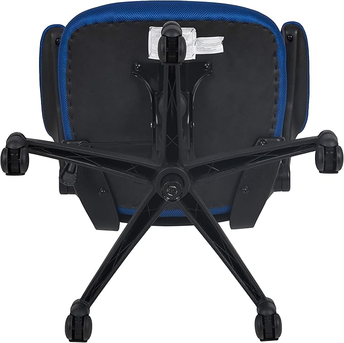 Flash Furniture Kelista Mid-Back Blue Mesh Swivel Ergonomic Task Office Chair with Flip-Up Arms