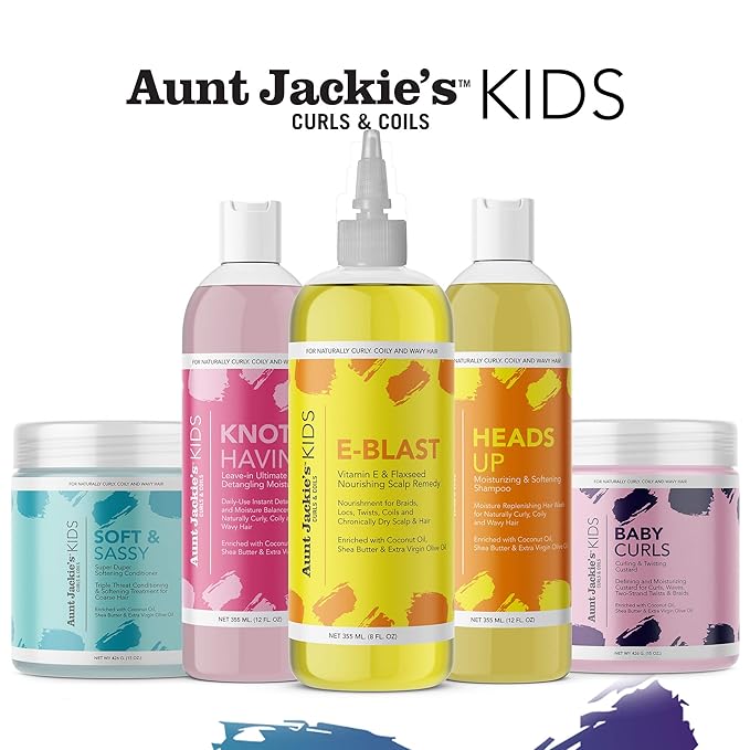 Aunt Jackie's Kids Baby Curls,Moisture Rich Curling and Twisting Custard for Naturally Curly,Coily and Wavy Hair,15 oz,(Pack of 2)